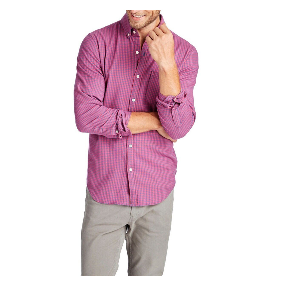 Vineyard Vines Slim Tradewinds Flannel Tucker Shirt Sz. M - Picture 2 of 10